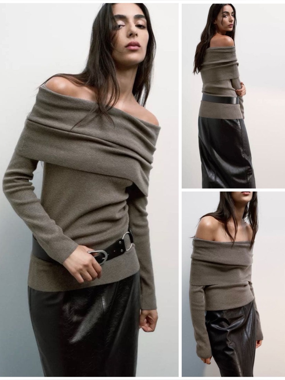ZARA ~ Off-the-shoulder knit top